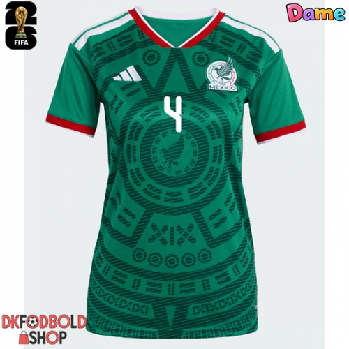 Mexico Edson Alvarez #4 Hjemmebanetrøje Dame VM 2026 Kort ærmer